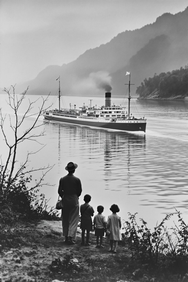 一江春水向东流 - 经典老电影、修复影片 一江春水向东流(1947)黑白电影海报